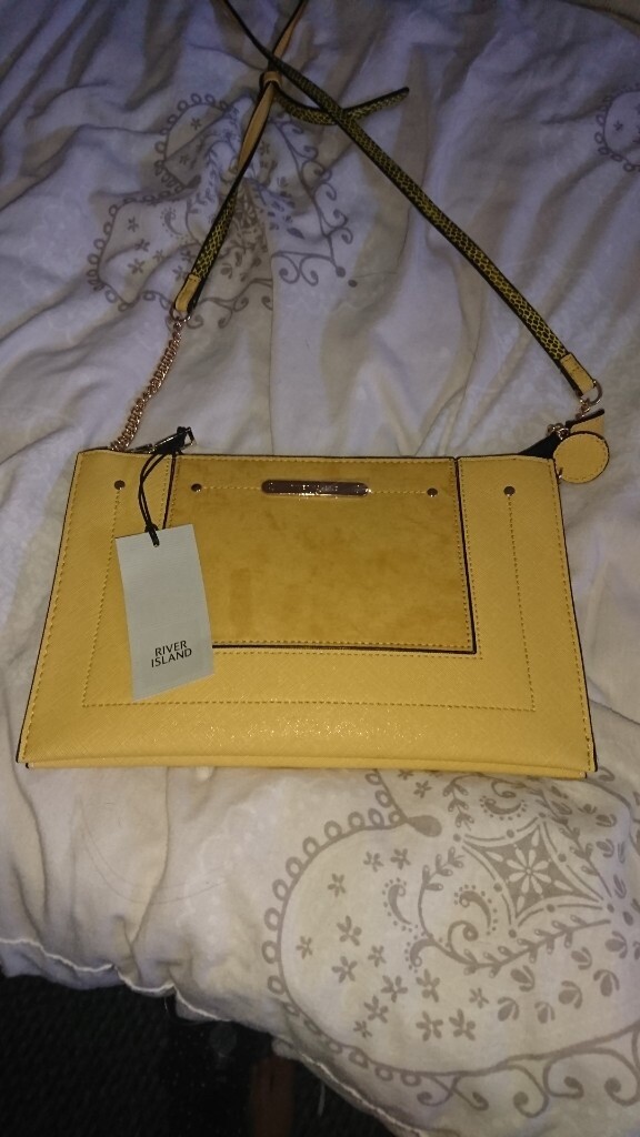 river island yellow bag